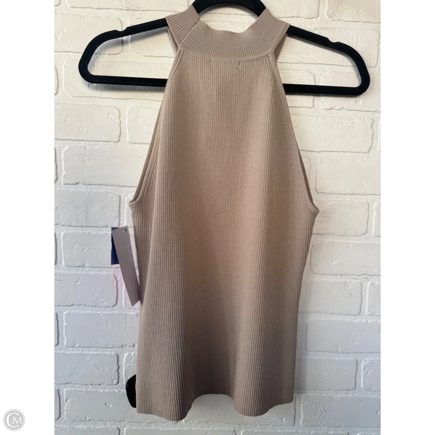 Vest Sweater By Halogen In Tan, Size: M