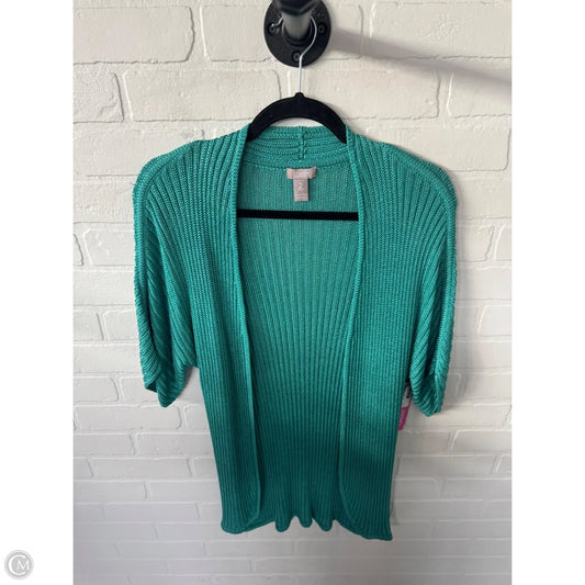 Sweater Cardigan By Chicos In Teal, Size: L