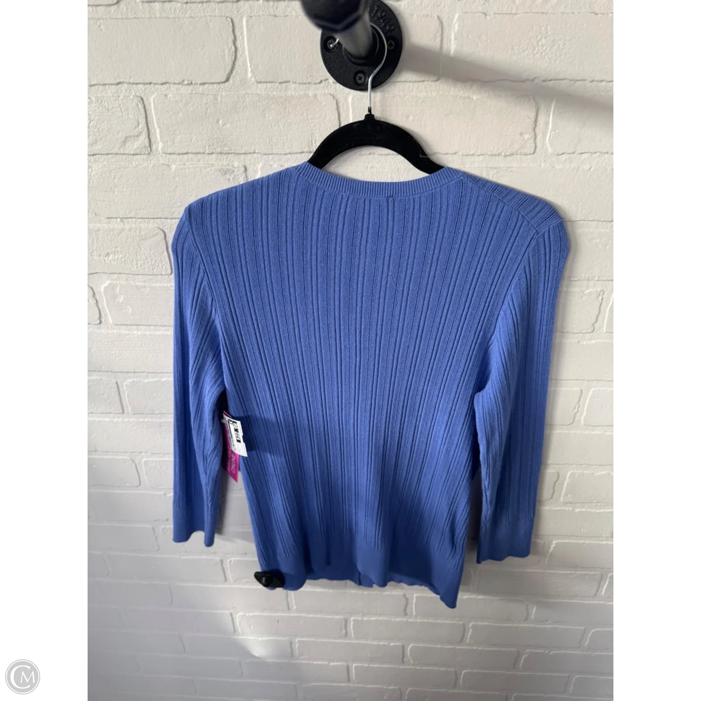 Sweater Cardigan By Ann Taylor In Blue, Size: L