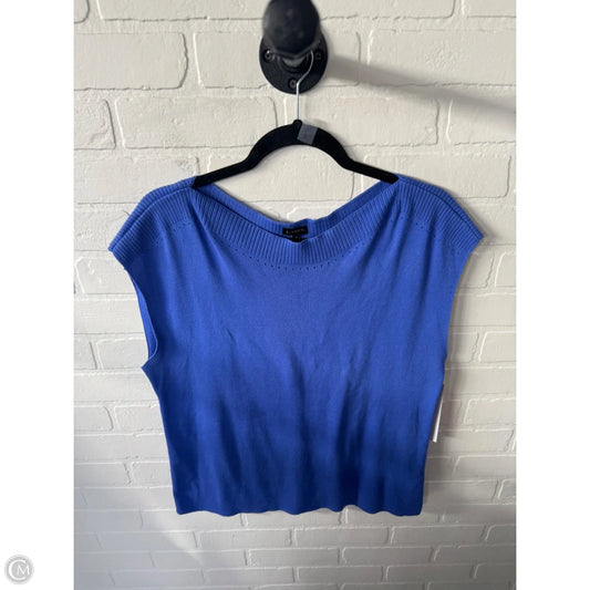 Vest Sweater By Talbots In Blue, Size: L