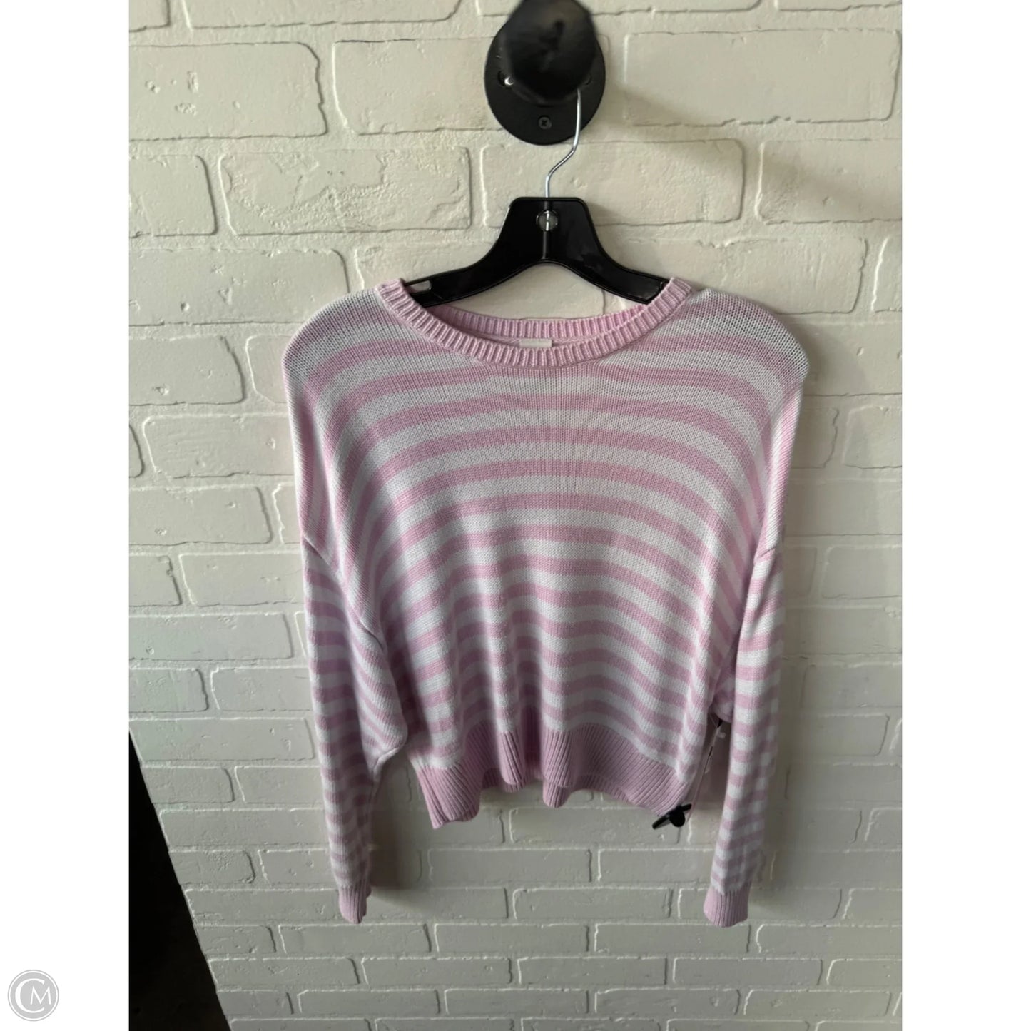 Sweater By Pink In Pink & White, Size: M