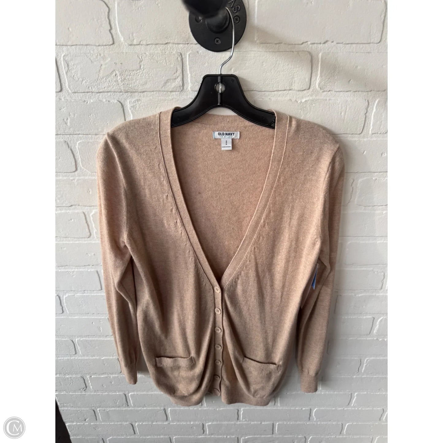 Sweater Cardigan By Old Navy In Tan, Size: S