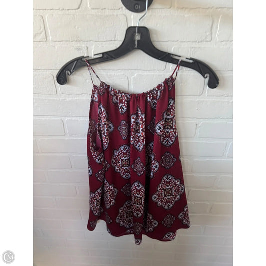 Top Sleeveless By Ann Taylor In Red & White, Size: S