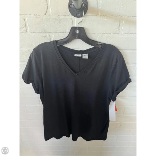 Top Short Sleeve Basic By Max Studio In Black, Size: Xl