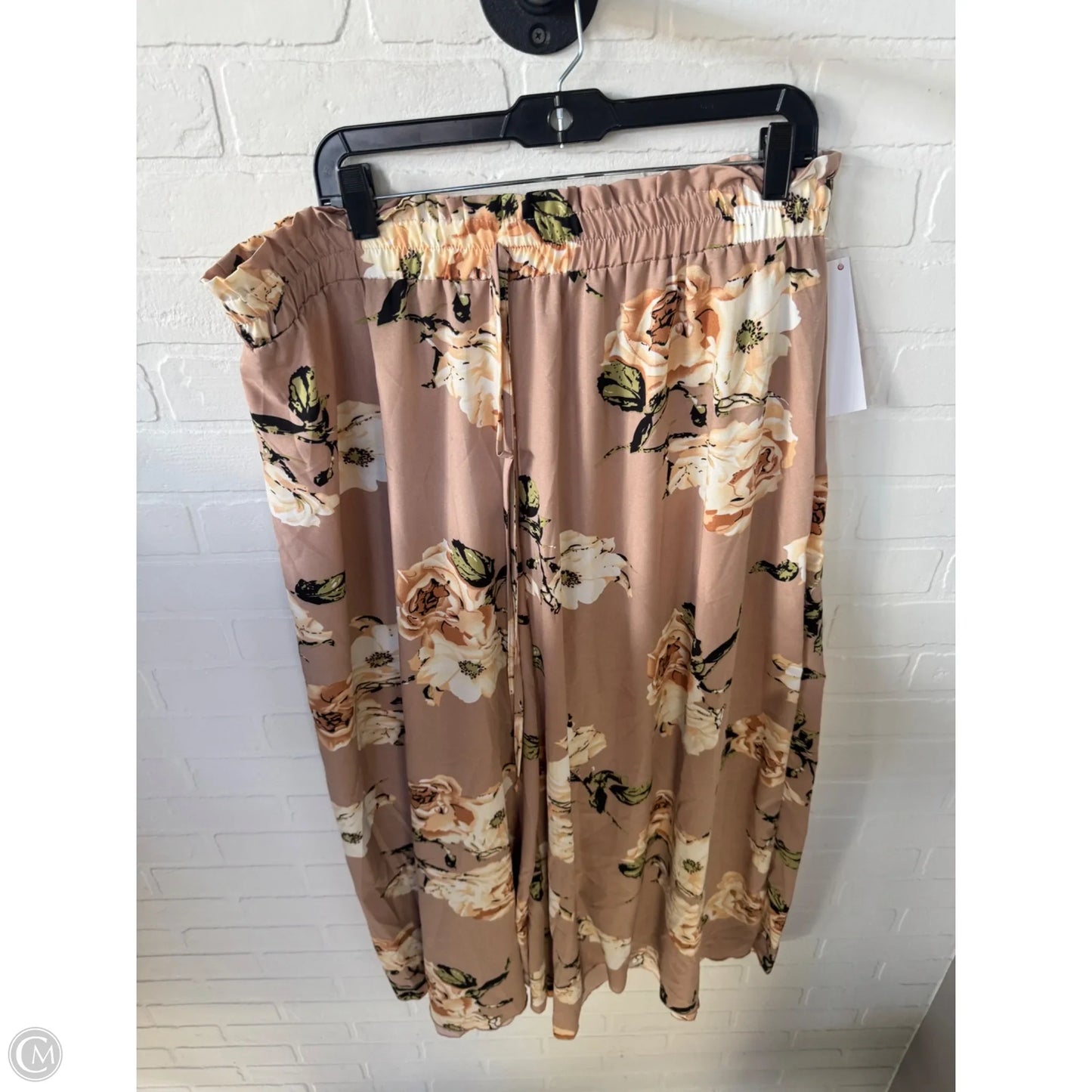 Pants Wide Leg By Shein In Tan, Size: 22