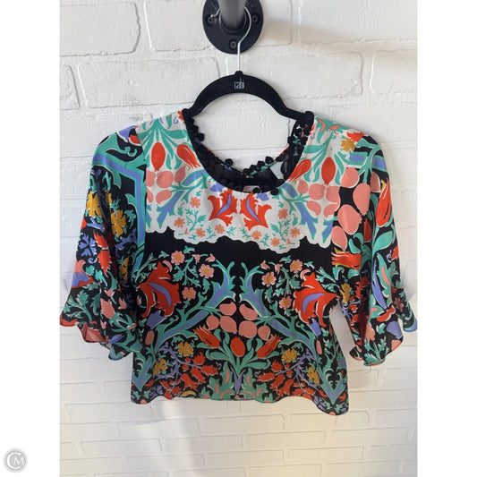 Top Short Sleeve By Maeve In Black & Orange, Size: Xs