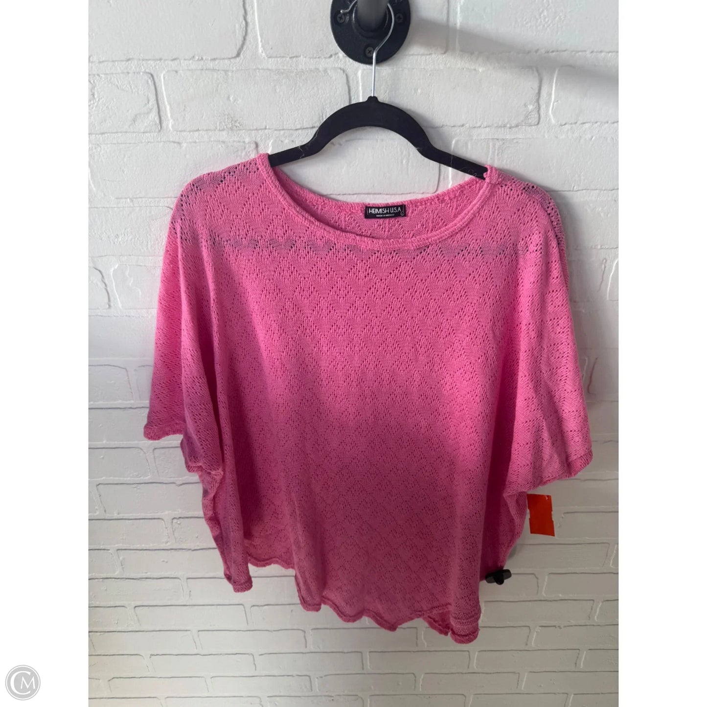 Sweater Short Sleeve By Heimish Usa In Pink, Size: L
