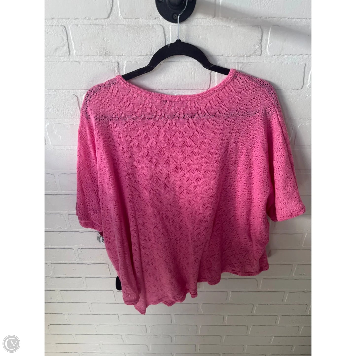 Sweater Short Sleeve By Heimish Usa In Pink, Size: L
