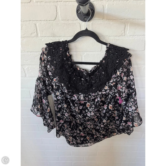 Top Long Sleeve By White House Black Market In Black & White, Size: M