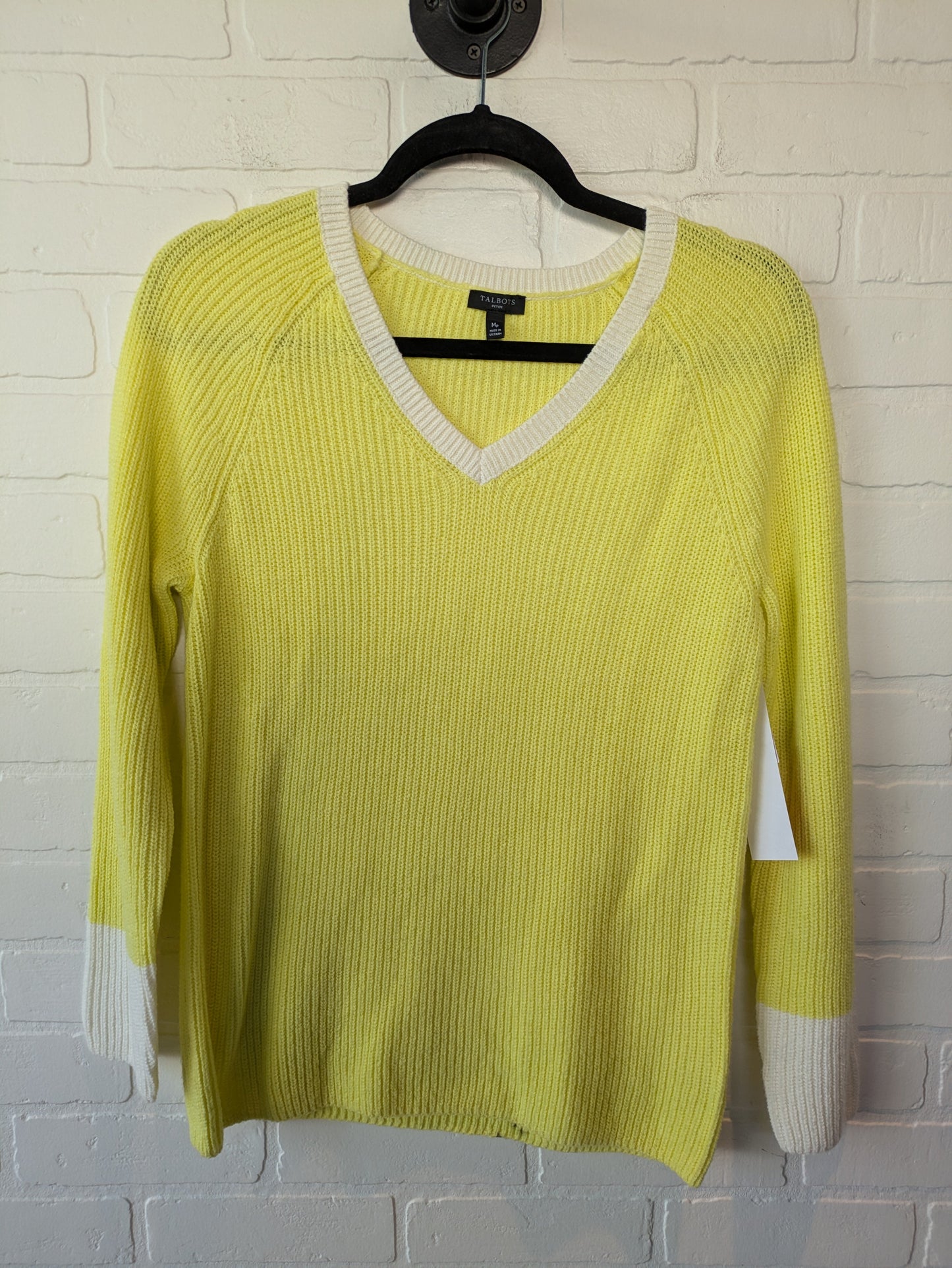 Sweater By Talbots In Yellow, Size: Petite  M