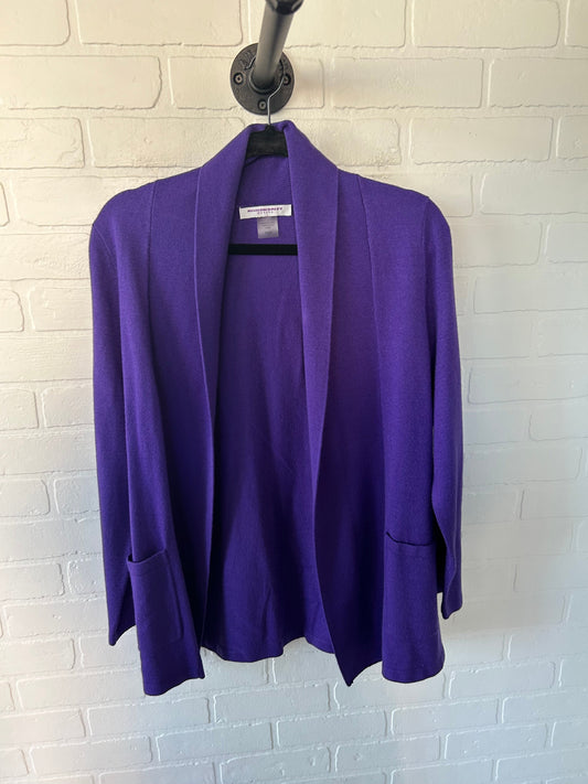 Sweater Cardigan By Allison Daley In Purple, Size: Petite   S