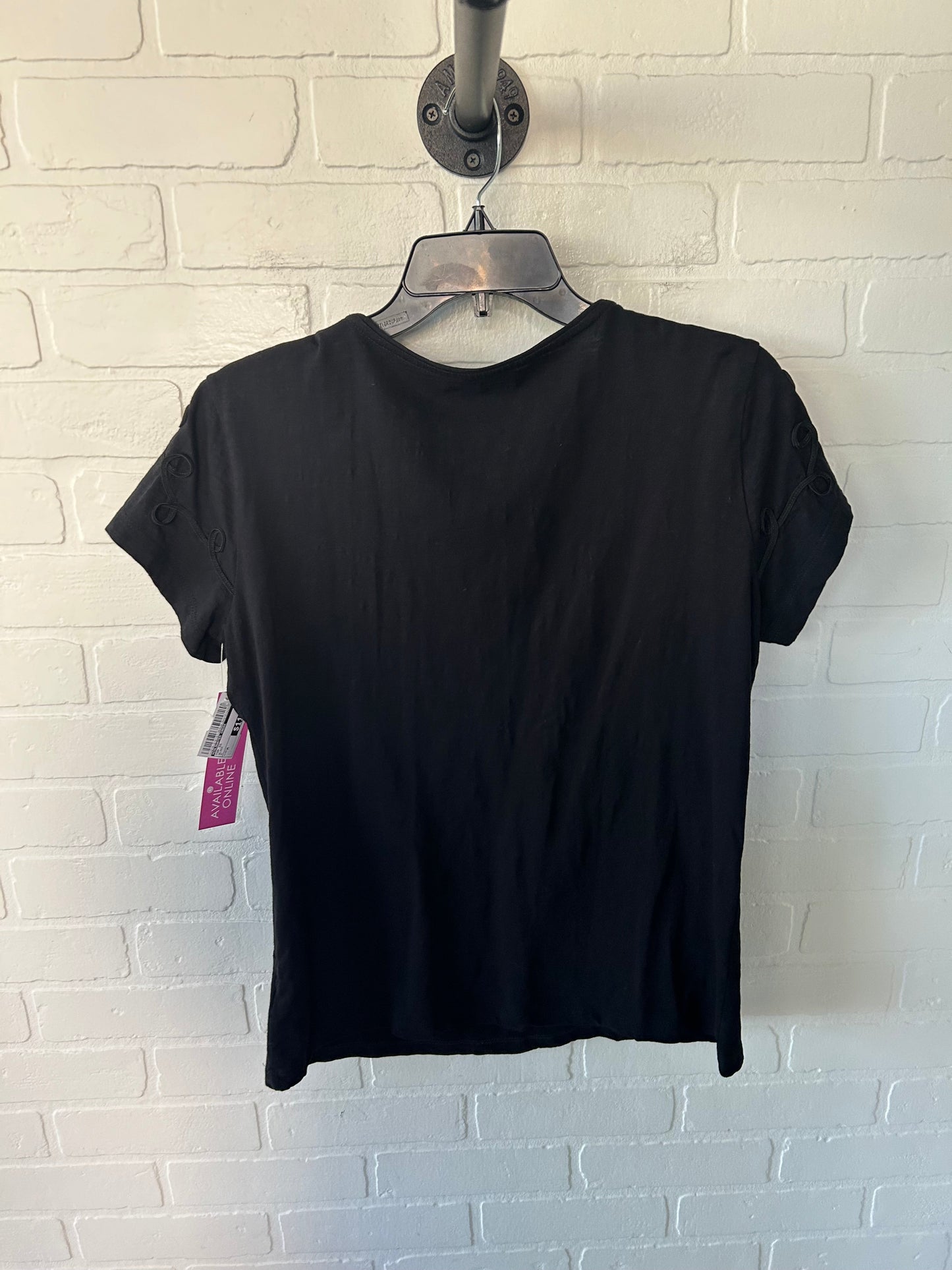 Top Short Sleeve By Coldwater Creek In Black, Size: M