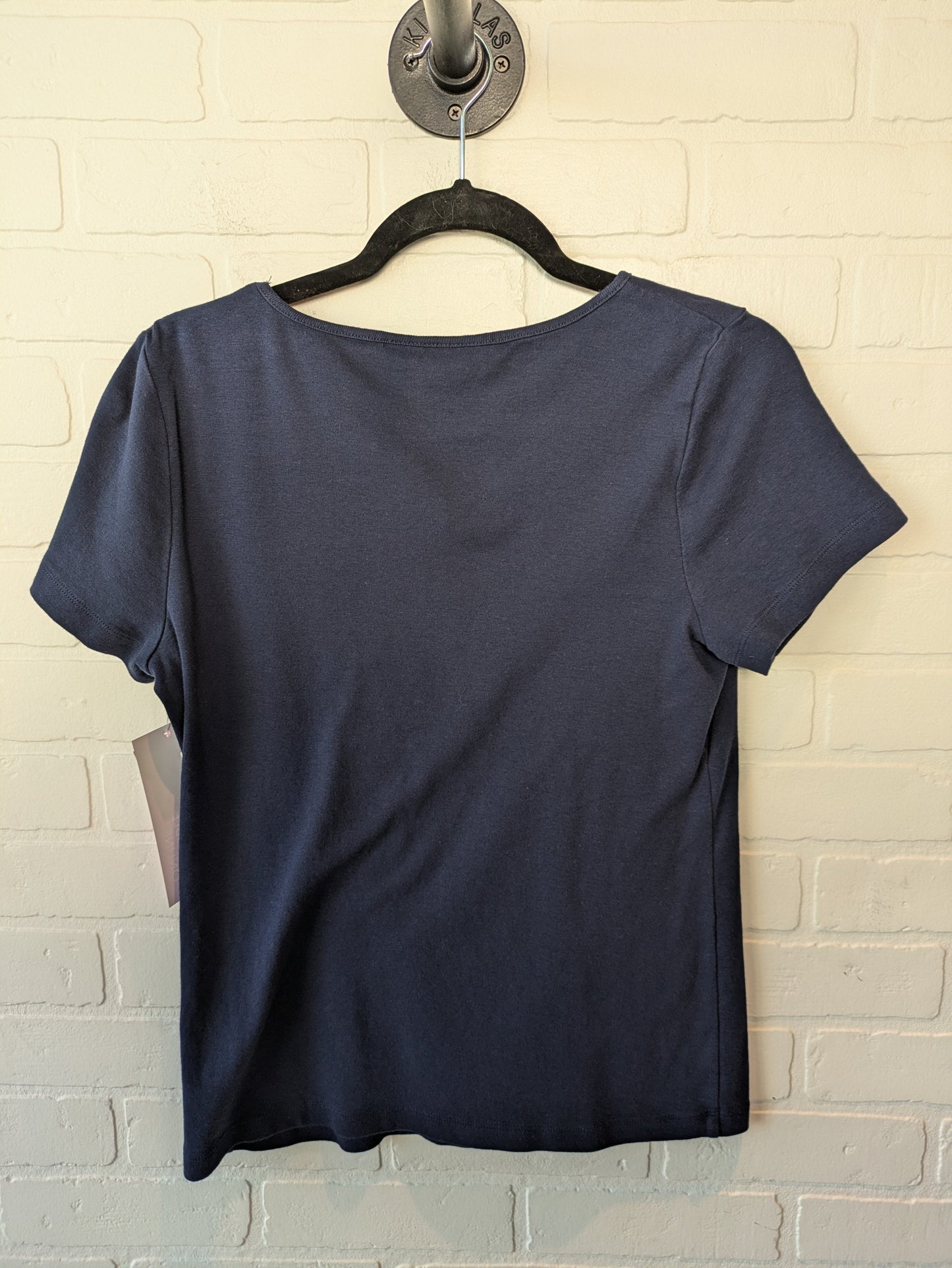 Top Short Sleeve Basic By Karen Scott In Navy, Size: M