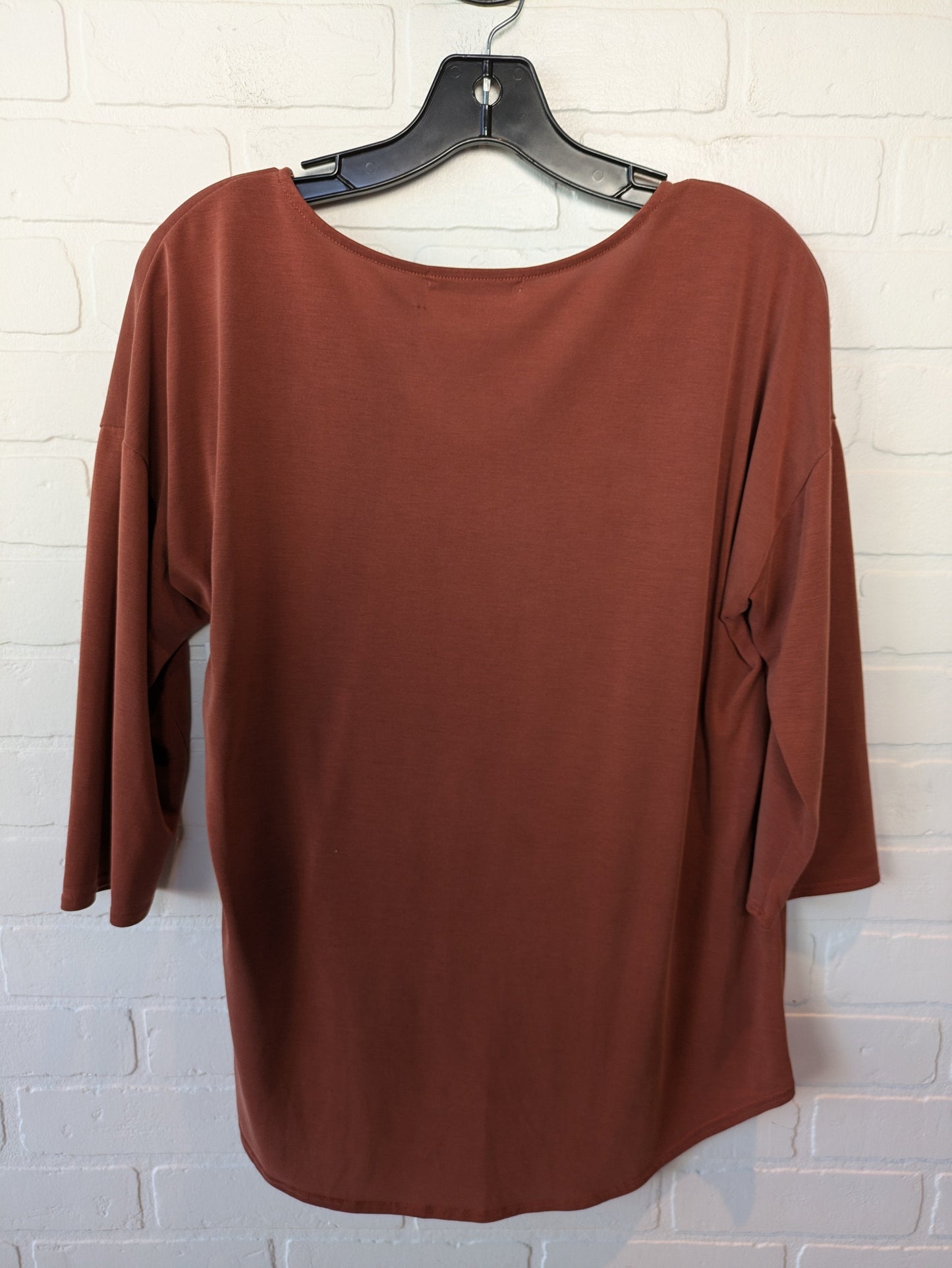 Top 3/4 Sleeve By Green Envelope In Orange, Size: M