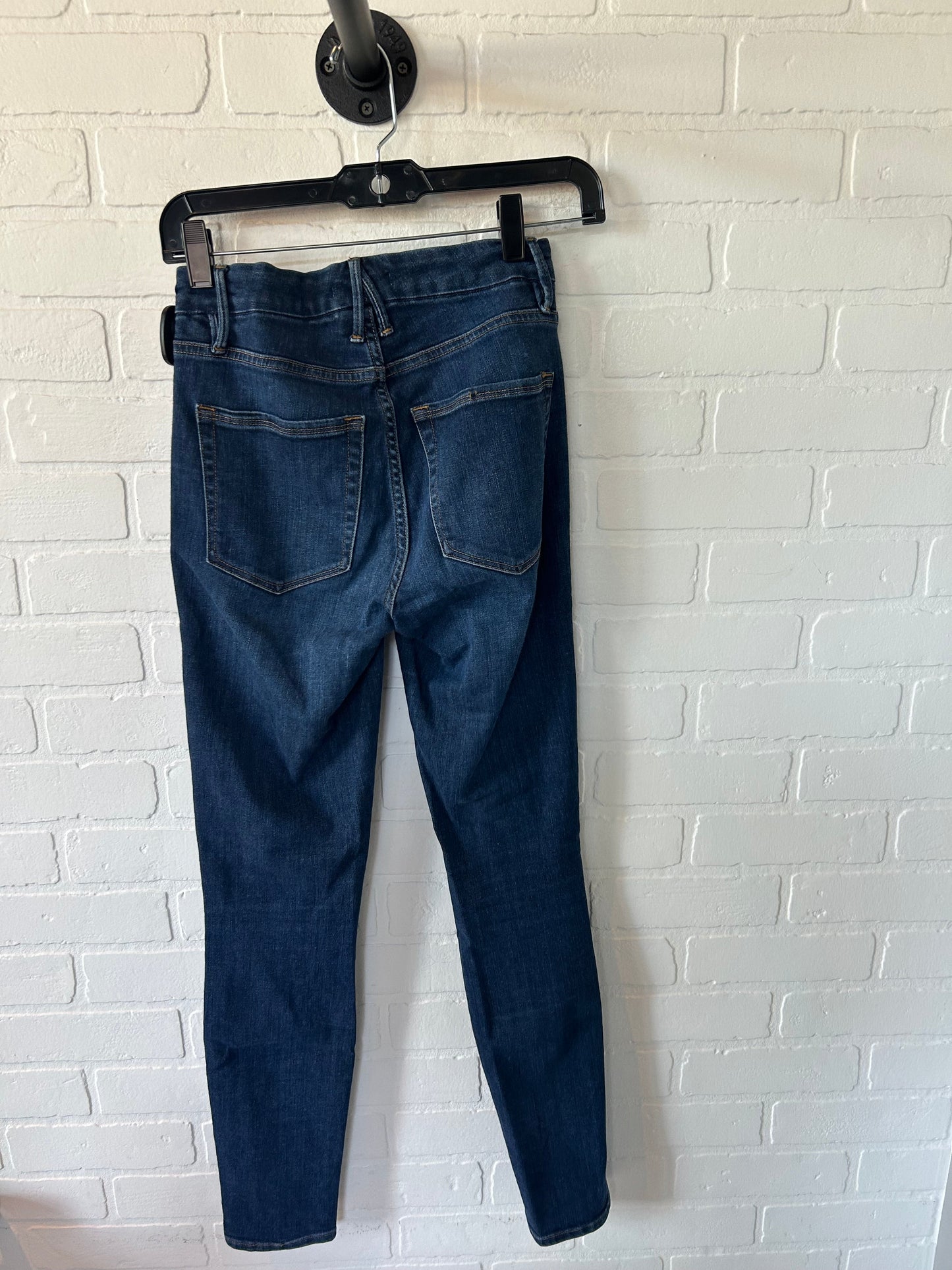 Jeans Skinny By Good American In Blue Denim, Size: 0