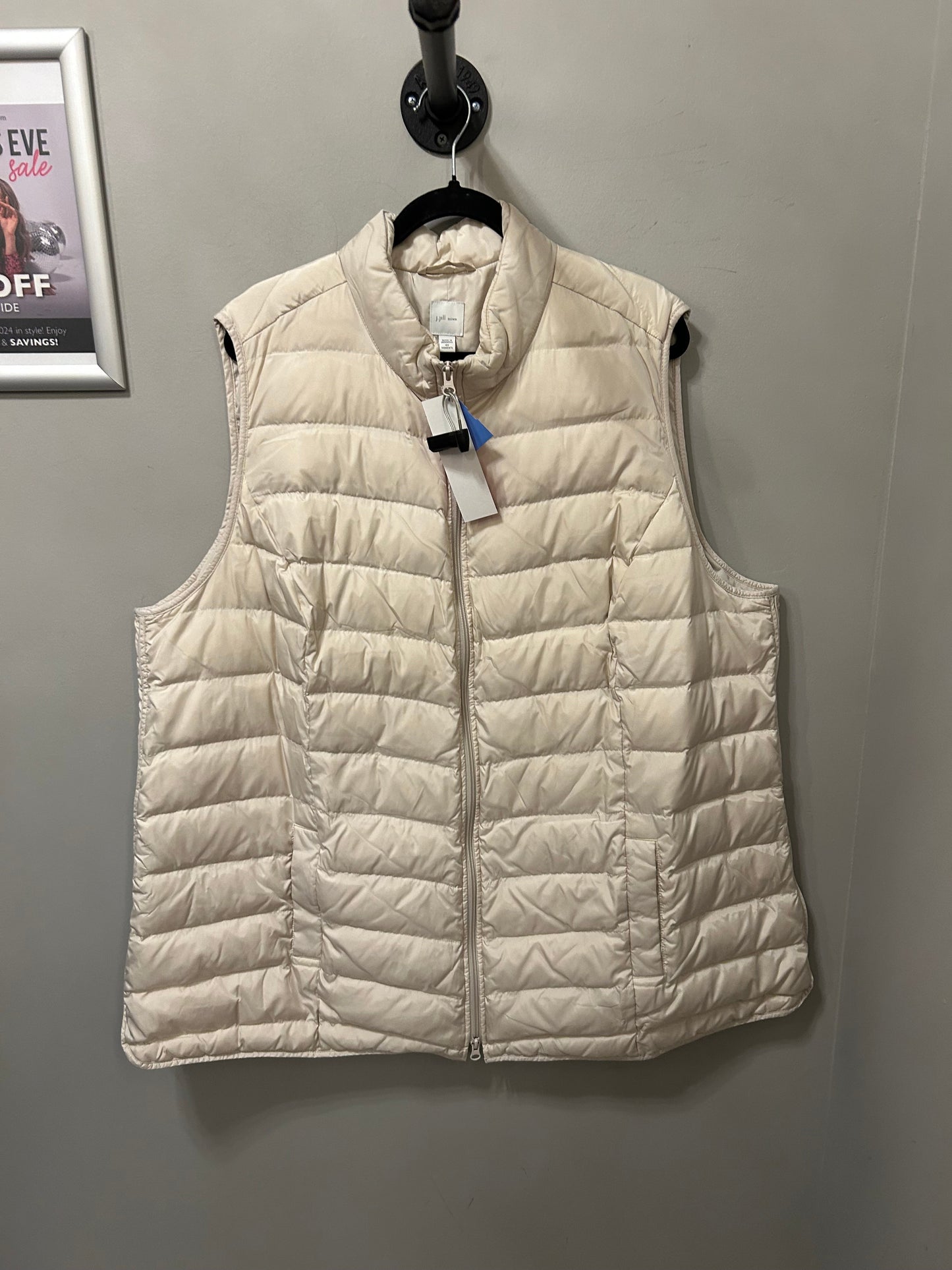 Vest Puffer & Quilted By J. Jill In Cream, Size: 4x