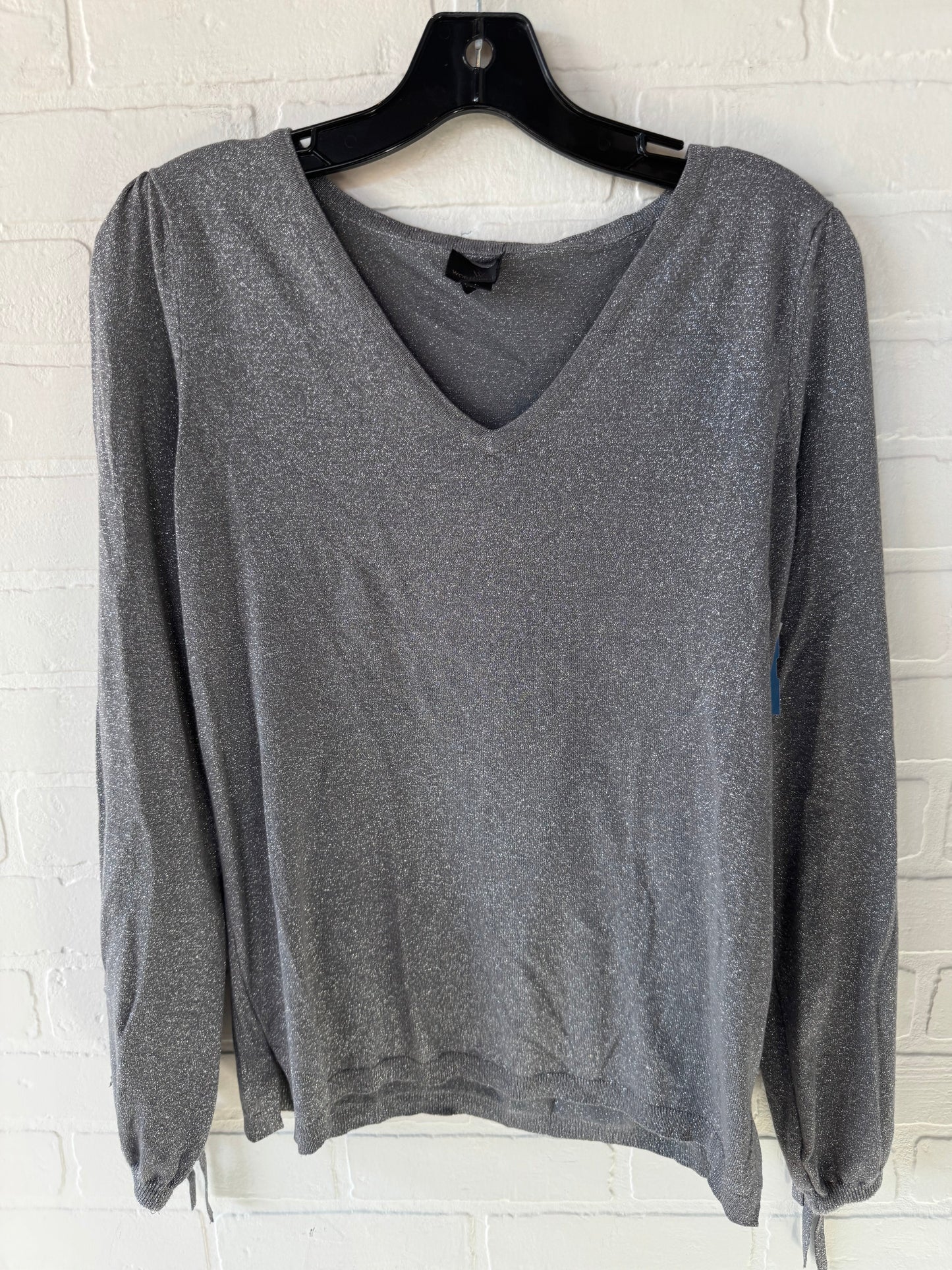 Sweater By Worthington In Silver, Size: L