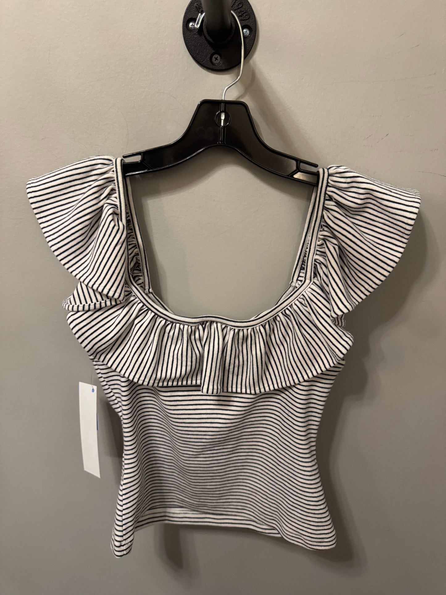 Top Short Sleeve By Maeve In Black & White, Size: S