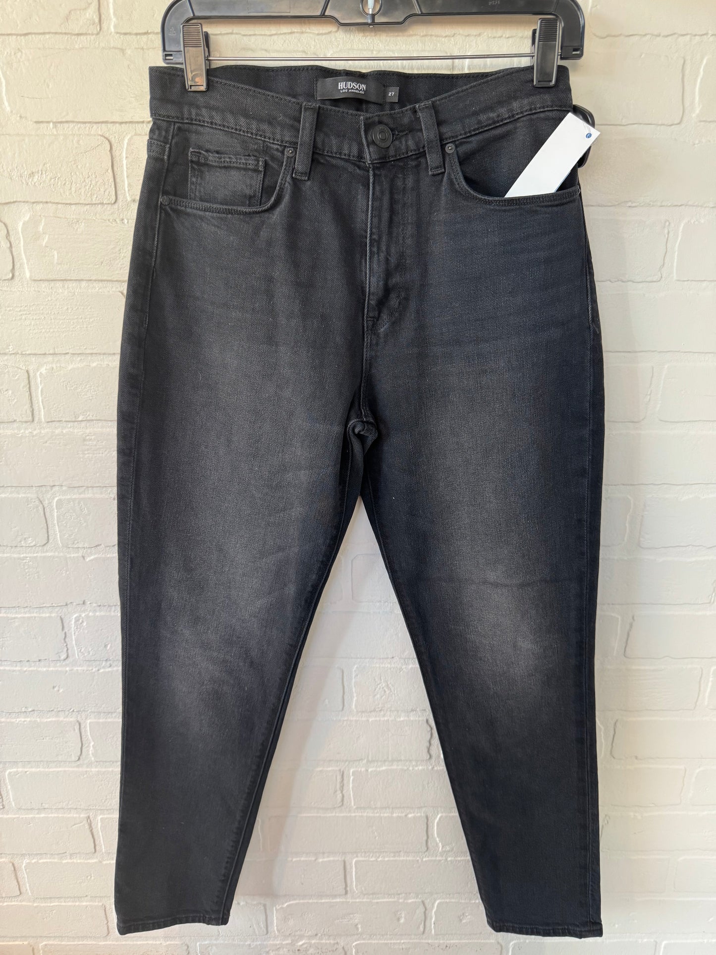 Jeans Skinny By Hudson In Black Denim, Size: 4