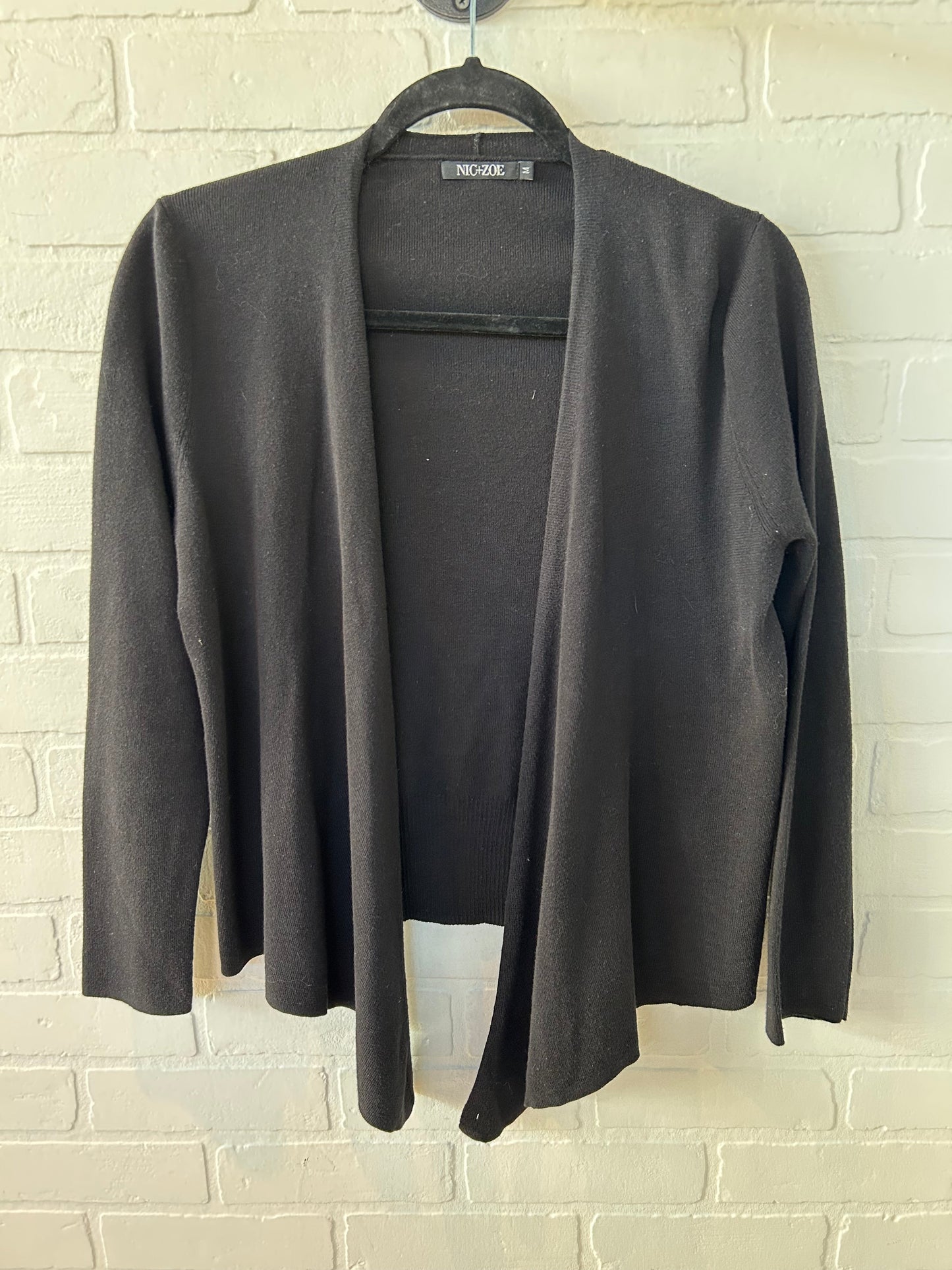 Sweater Cardigan By Nic + Zoe In Black, Size: M