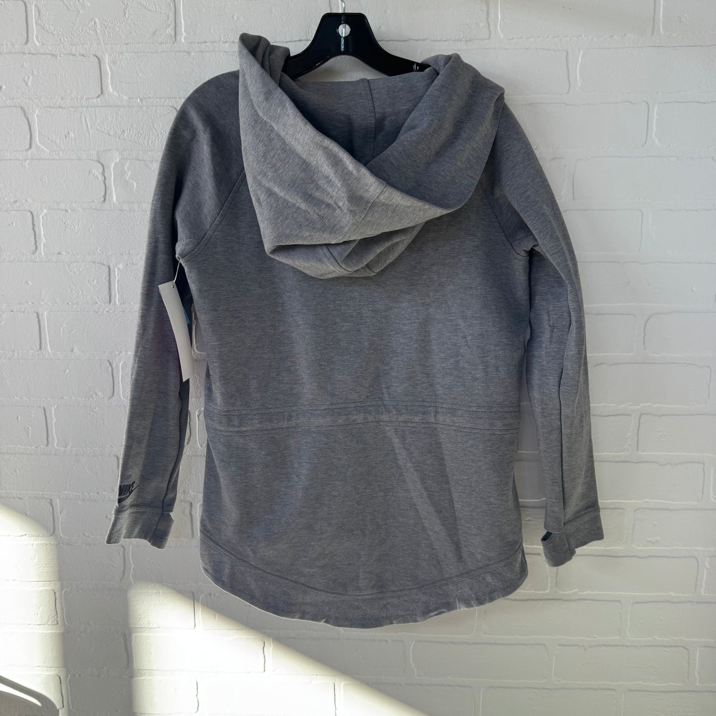 Athletic Sweatshirt Hoodie By Nike In Grey, Size: Xs