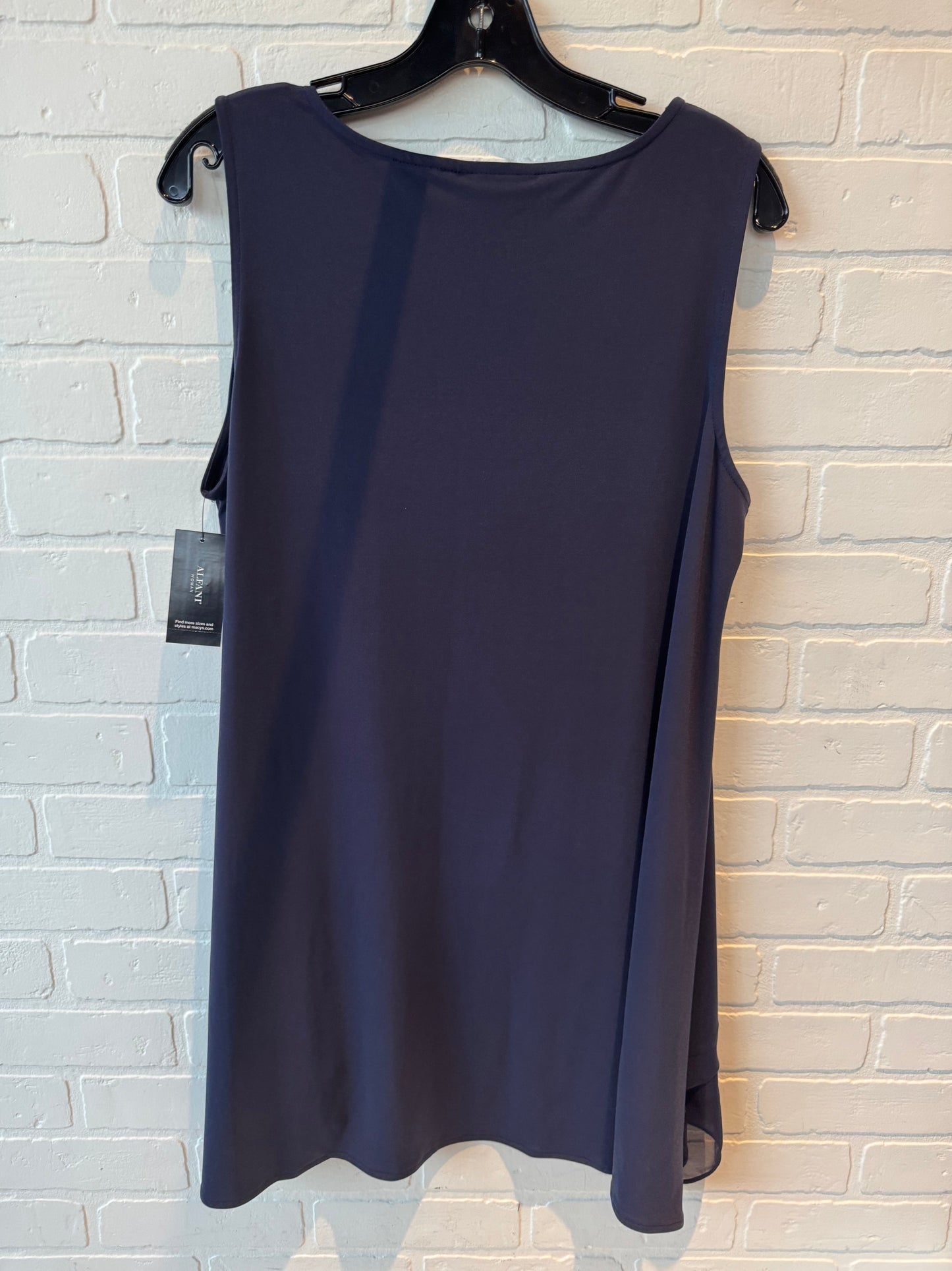 Top Sleeveless By Alfani In Navy, Size: 1x