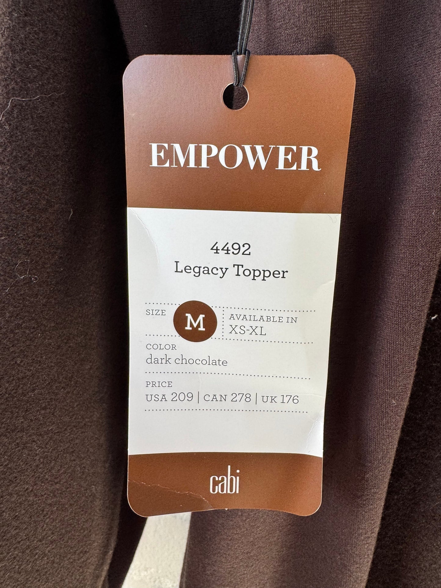 Coat Other By Cabi In Brown, Size: M