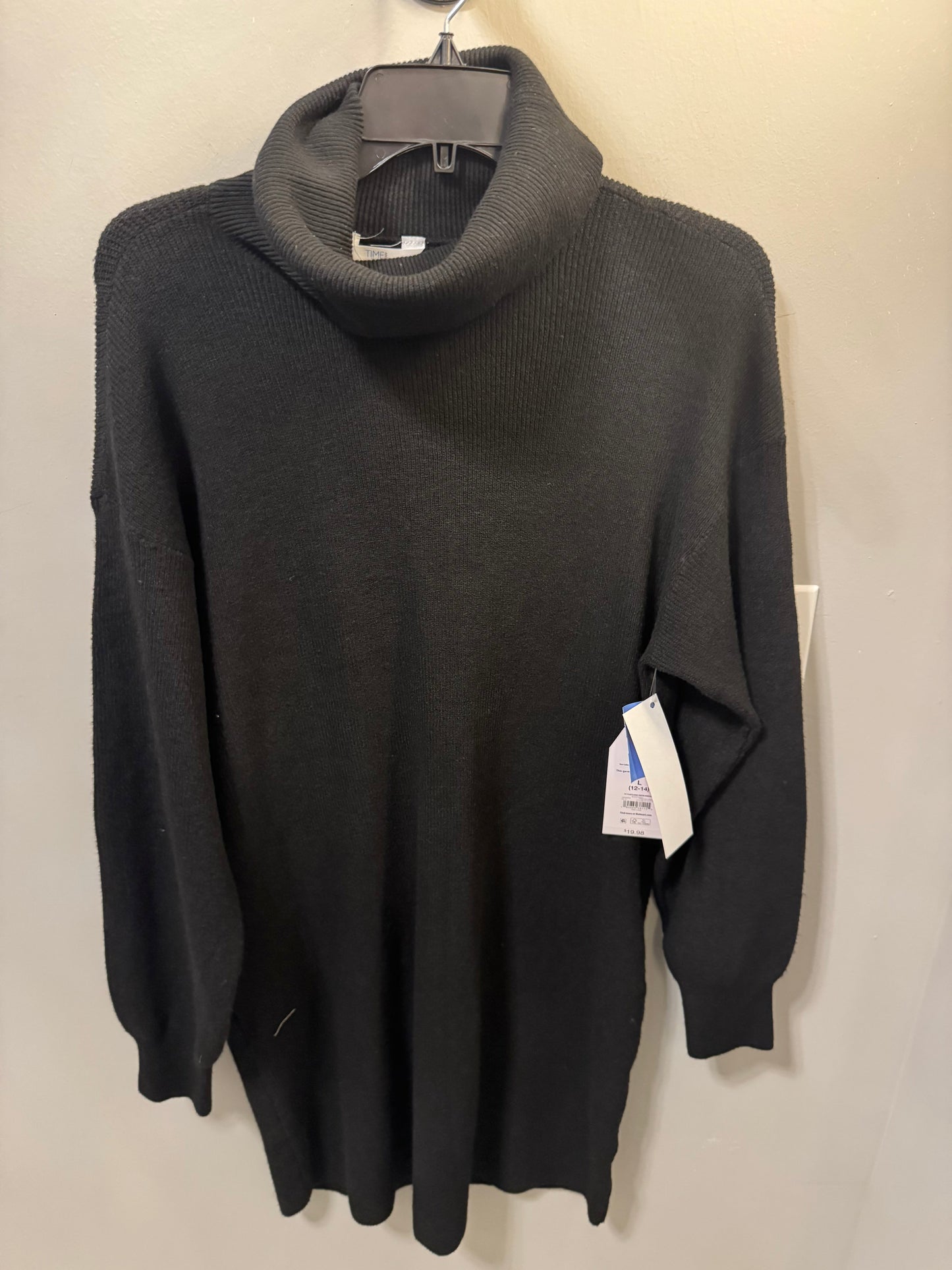 Dress Sweater By Time And Tru In Black, Size: L