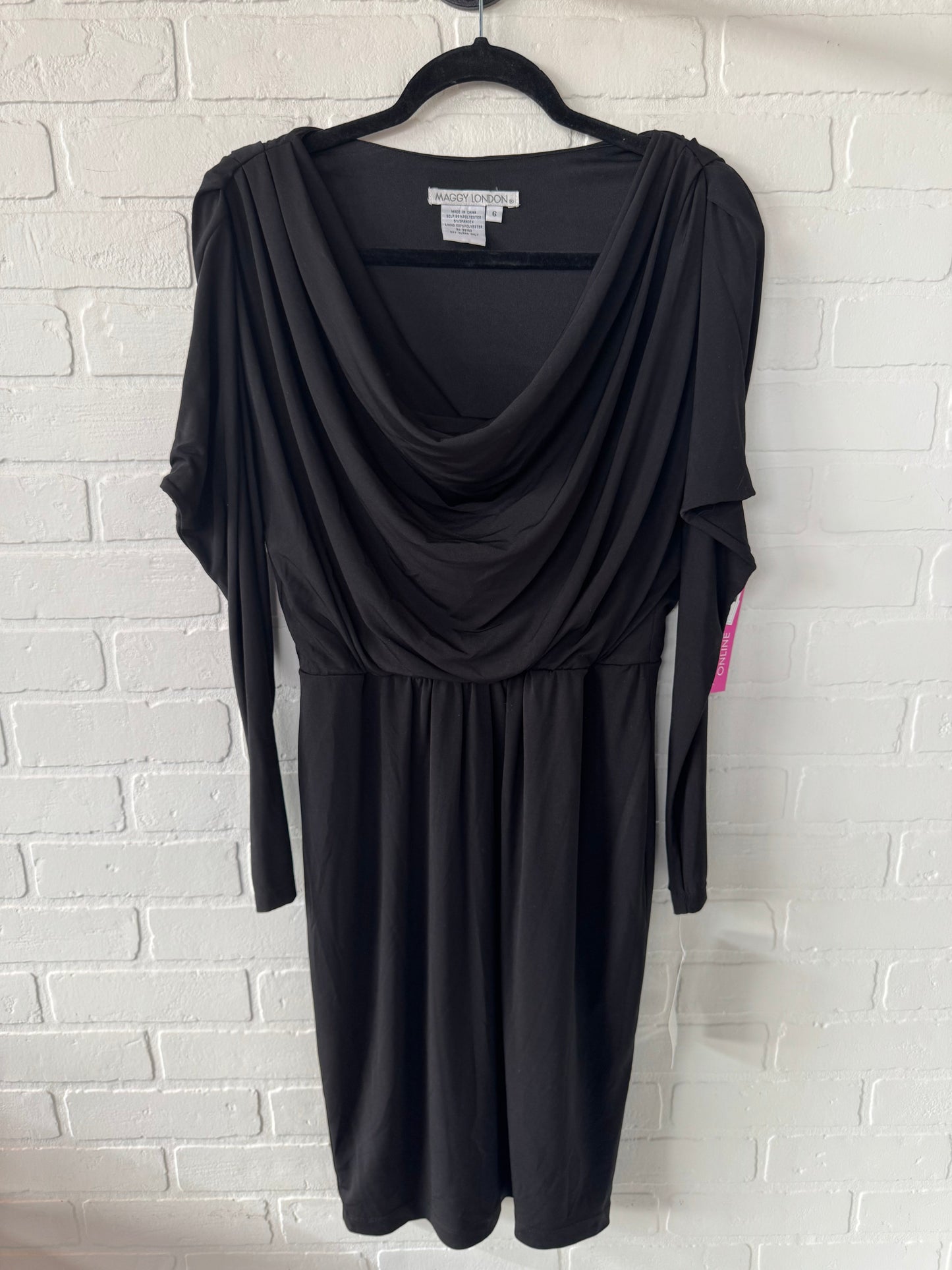 Dress Casual Midi By Maggy London In Black, Size: S