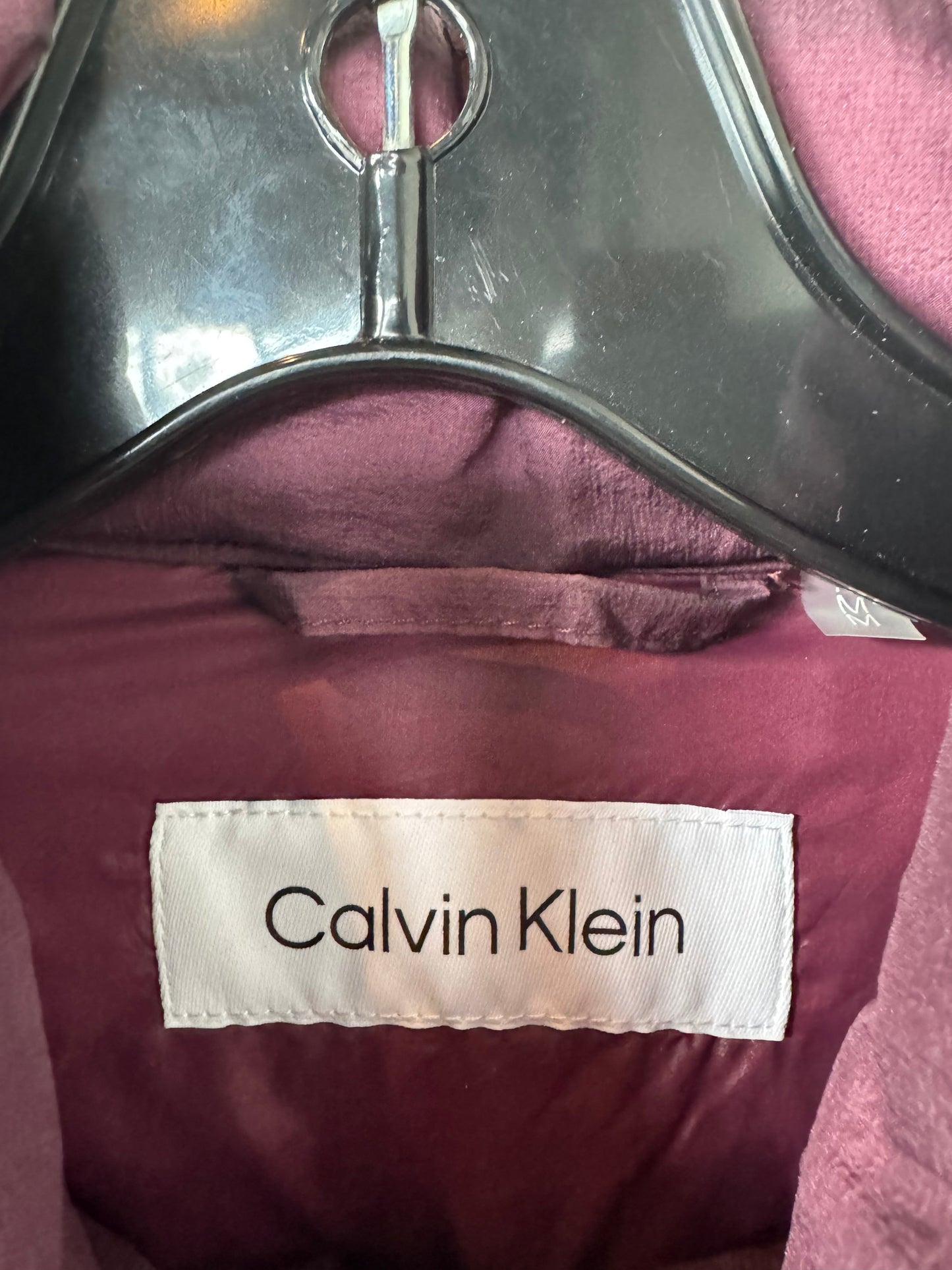 Jacket Puffer & Quilted By Calvin Klein In Purple, Size: M