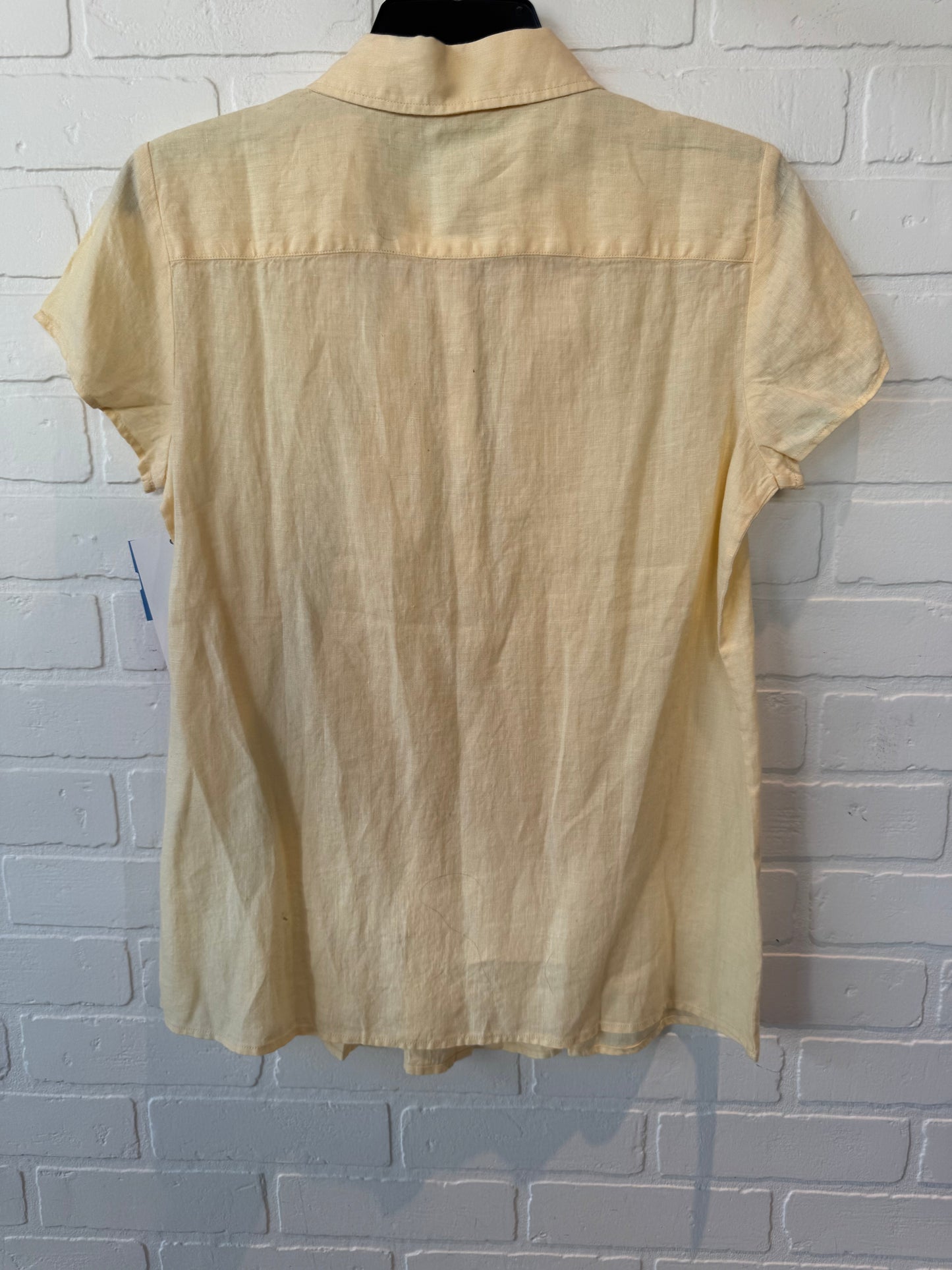 Top Short Sleeve By Talbots In Yellow, Size: S