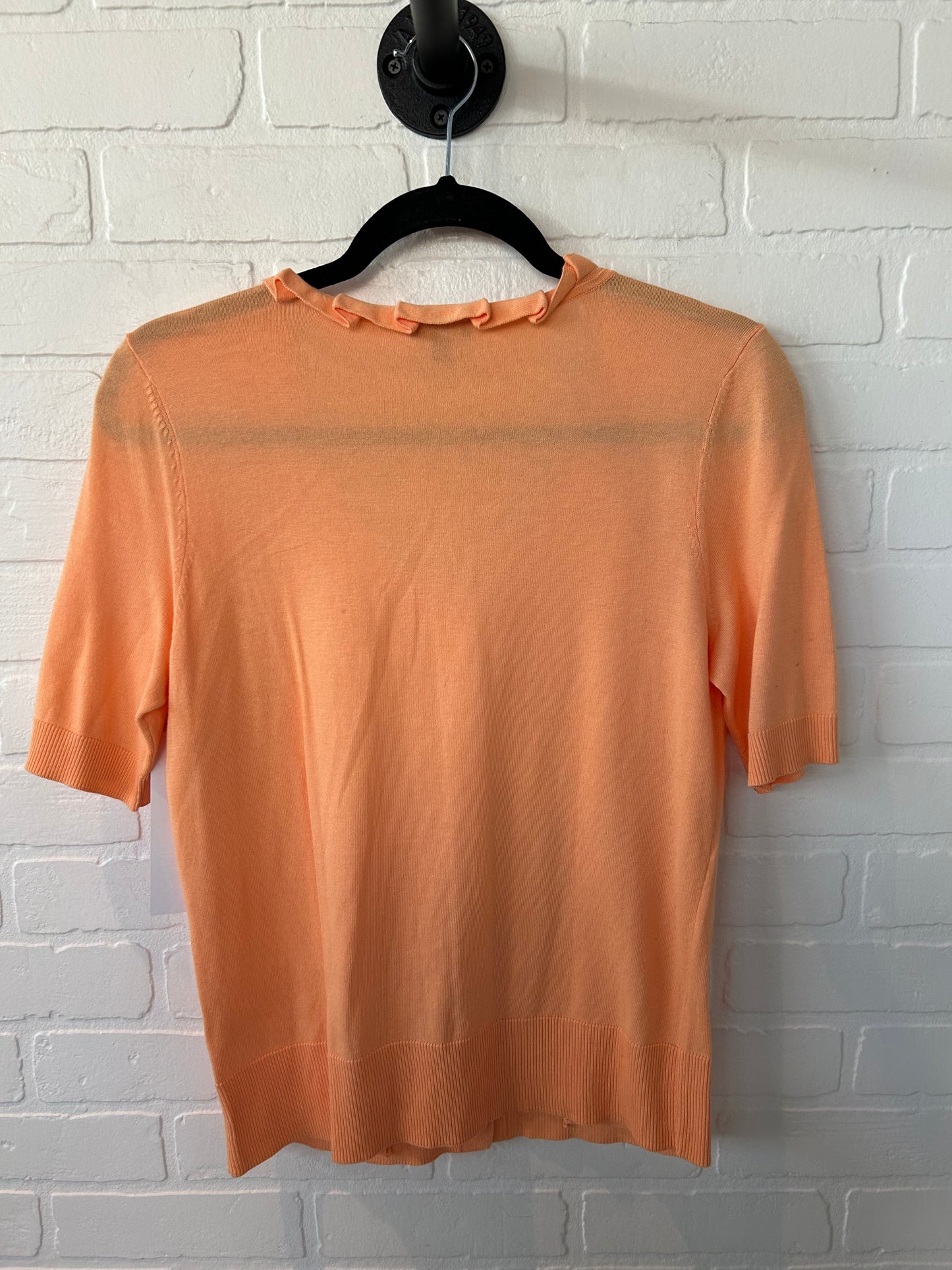 Sweater Short Sleeve By Talbots In Orange, Size: M