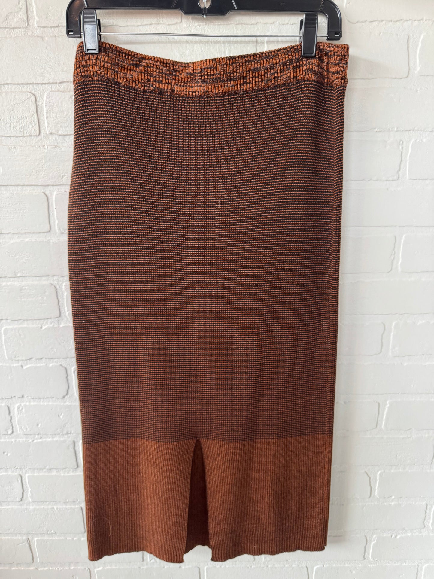 Skirt Midi By Simply Vera In Brown, Size: L