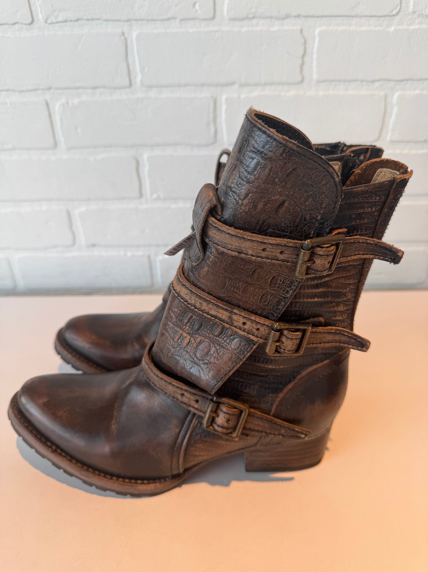 Boots Leather By Freebird In Brown, Size: 7