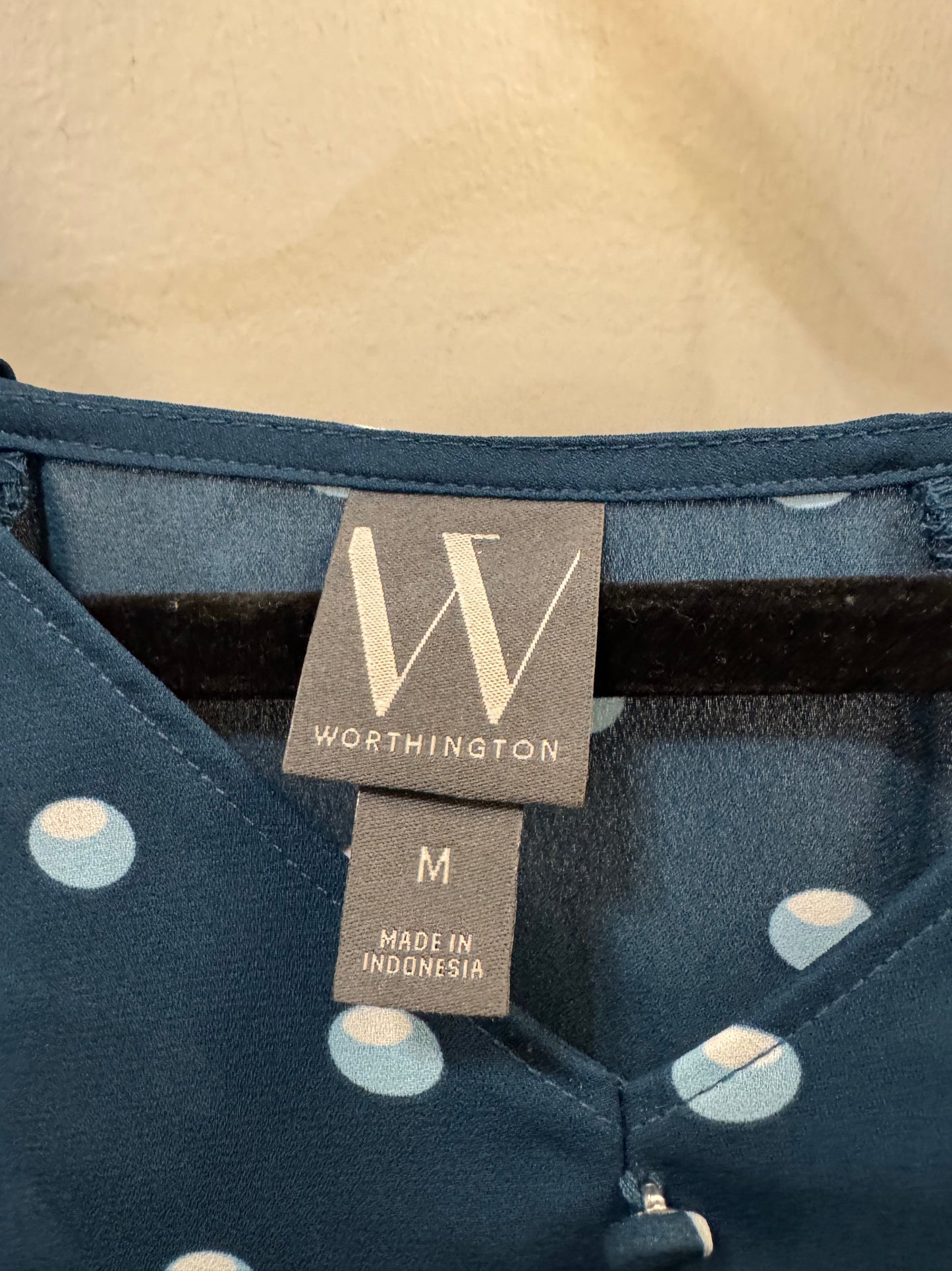 Top Short Sleeve By Worthington In Teal, Size: M