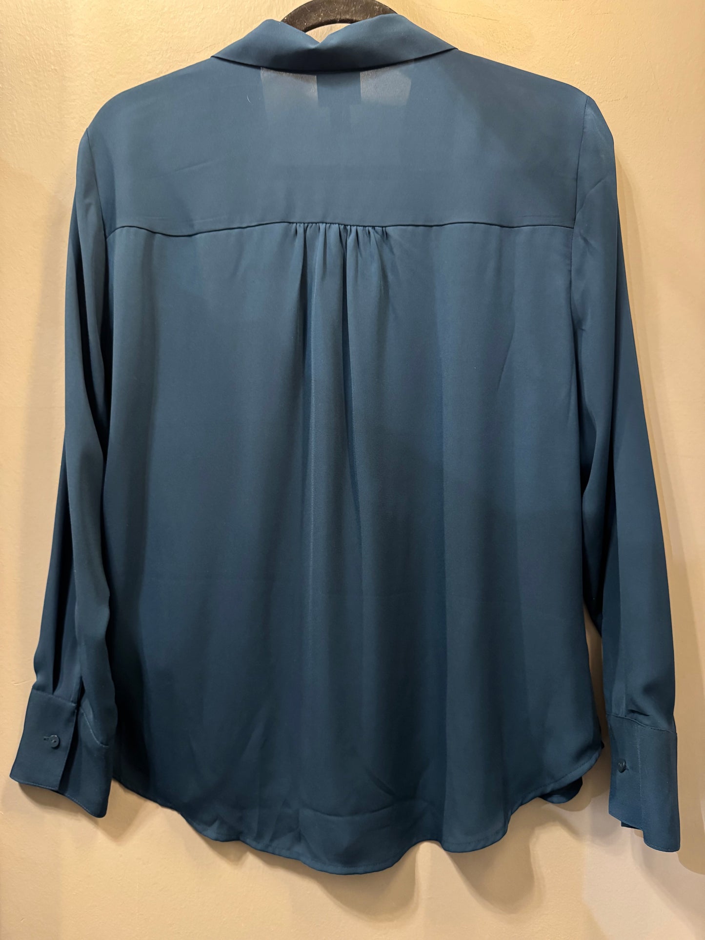 Top Long Sleeve By Worthington In Teal, Size: Lp