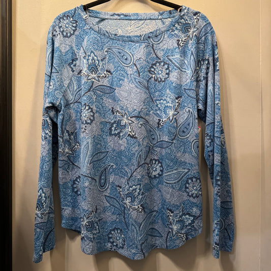 Top Long Sleeve Basic By St Johns Bay In Blue, Size: L