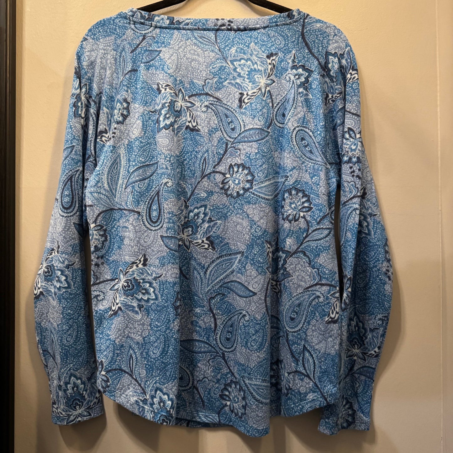 Top Long Sleeve Basic By St Johns Bay In Blue, Size: L