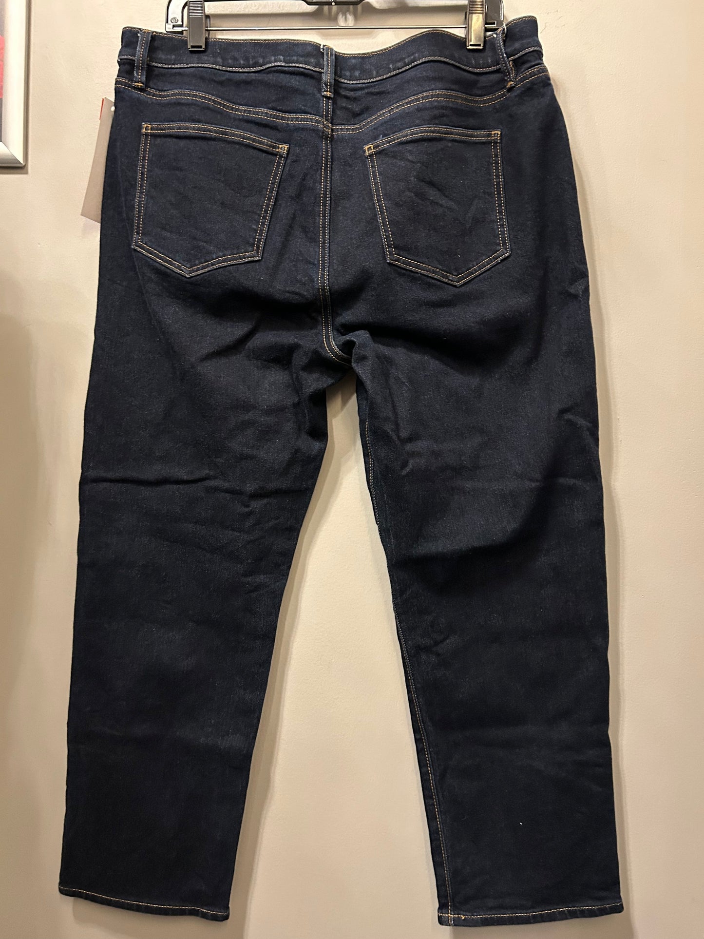 Jeans Straight By Ann Taylor In Blue Denim, Size: 14