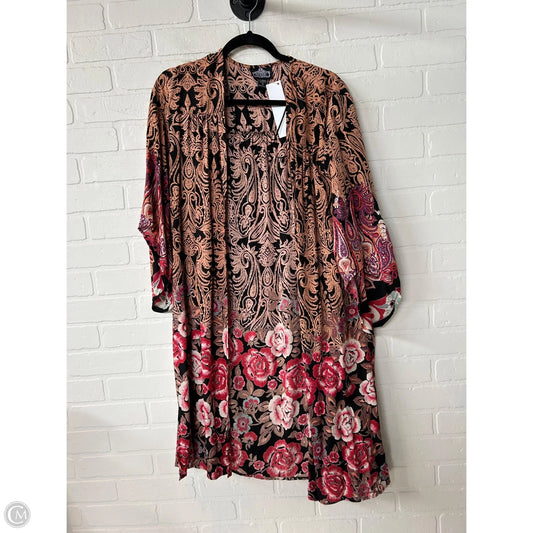 Cardigan By Angie In Orange & Pink, Size: S