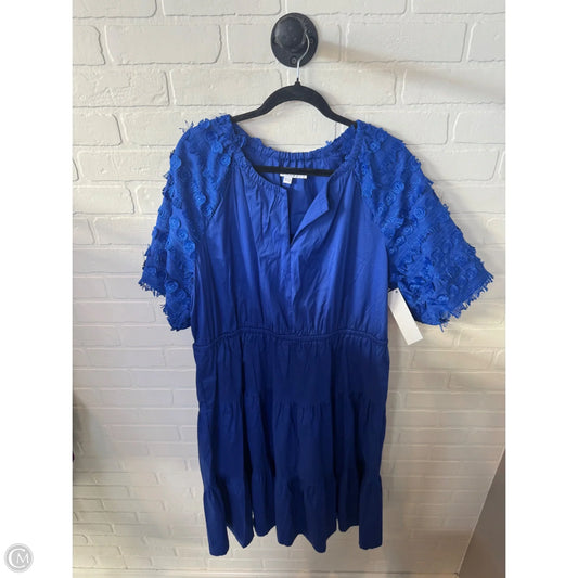 Dress Casual Midi By Chicos In Blue, Size: Xl
