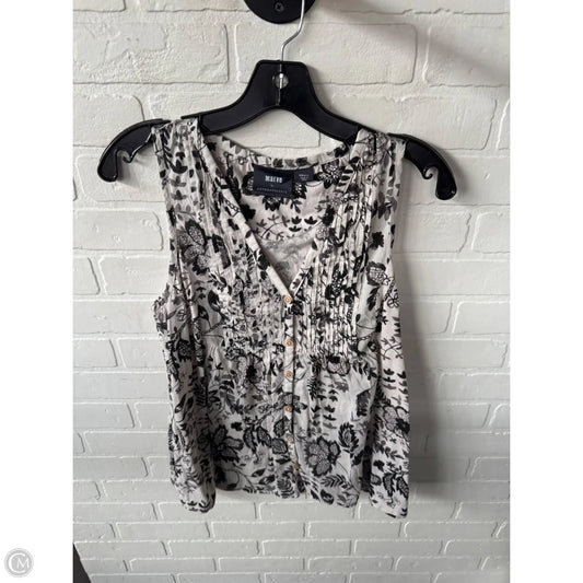 Top Sleeveless By Maeve In Grey & Tan, Size: S