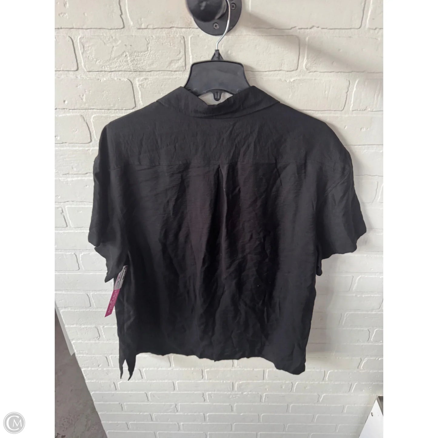 Top Short Sleeve By Ava & Viv In Black, Size: 1x