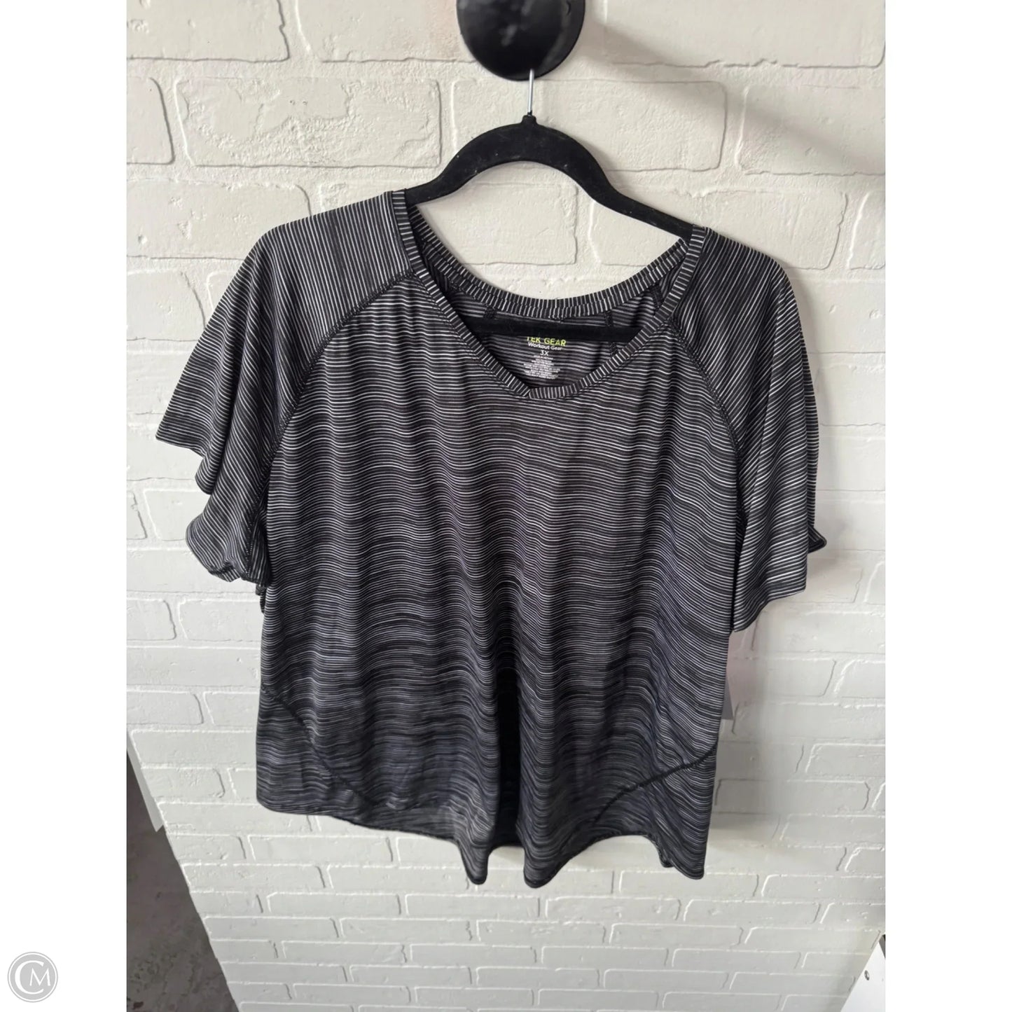 Athletic Top Short Sleeve By Tek Gear In Black, Size: 3x