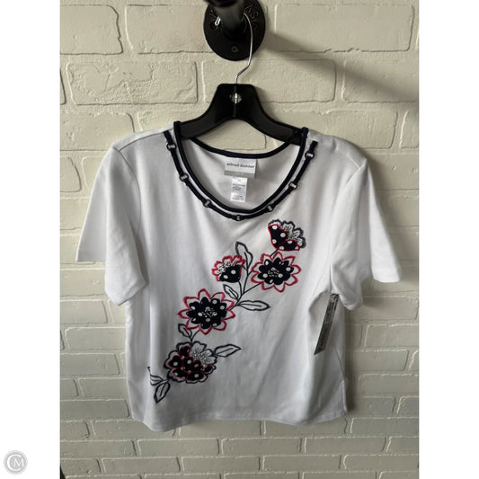 Top Short Sleeve By Alfred Dunner In Blue & Red & White, Size: Mp