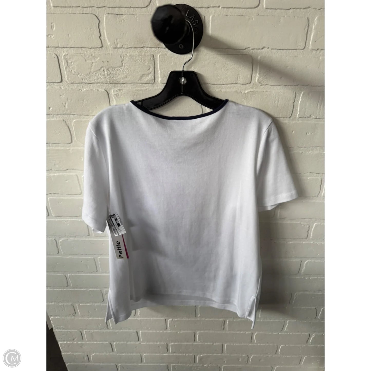 Top Short Sleeve By Alfred Dunner In Blue & Red & White, Size: Mp