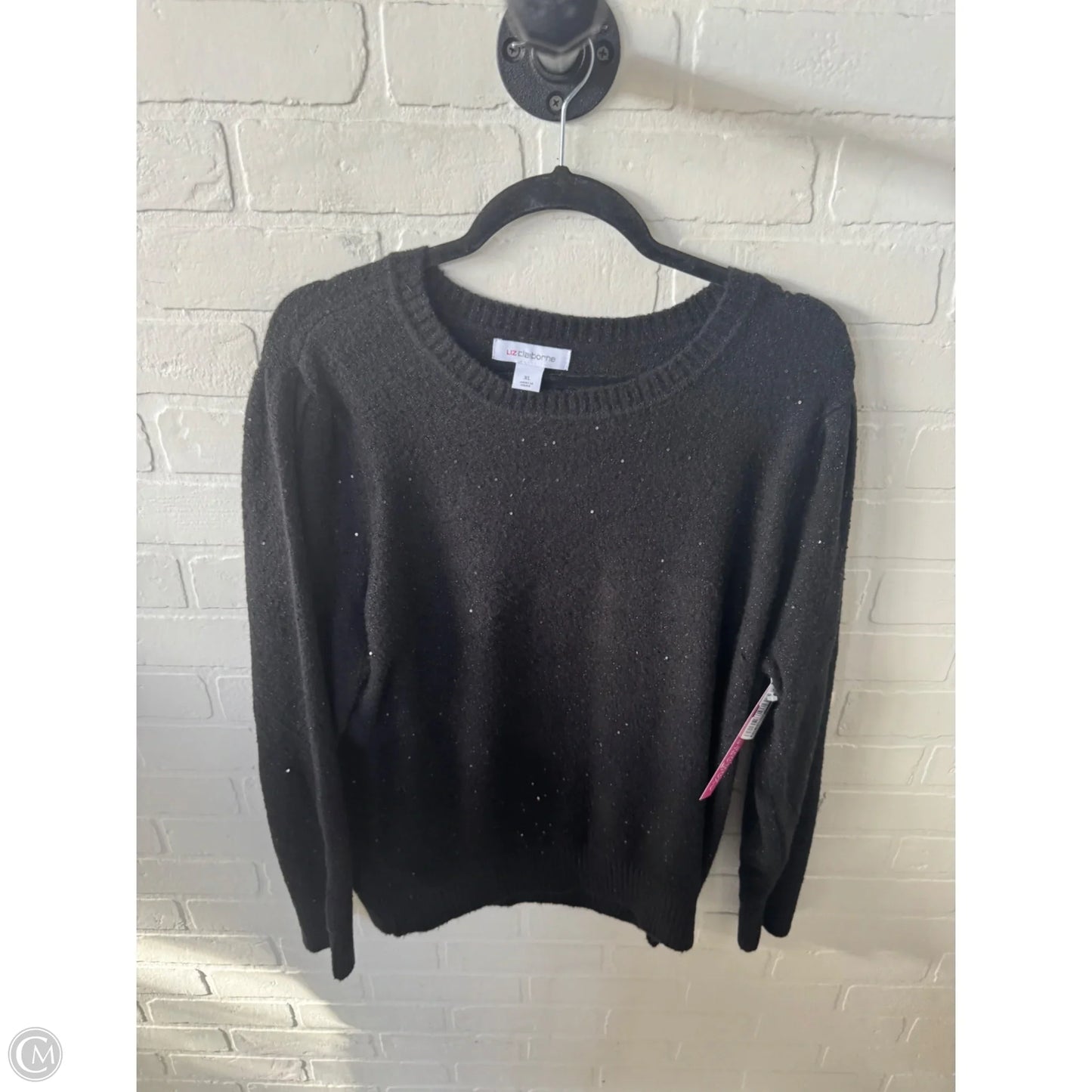 Sweater By Liz Claiborne In Black, Size: Xl