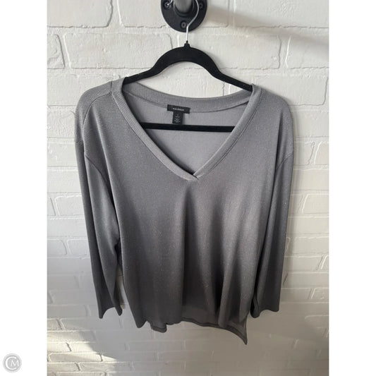 Top Long Sleeve By Halogen In Grey, Size: Lp