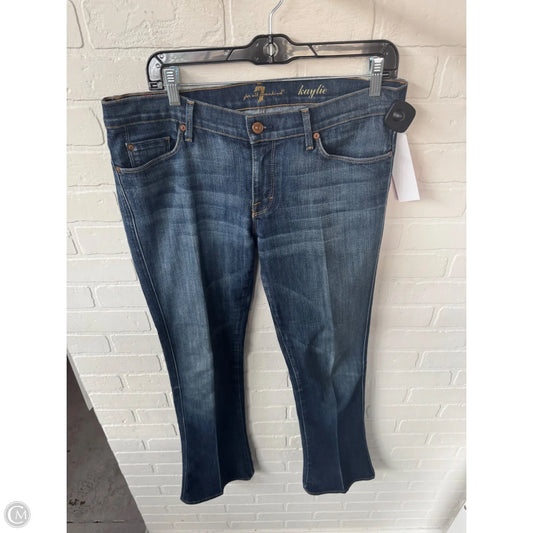 Jeans Boot Cut By Seven 7 In Black Denim, Size: 10