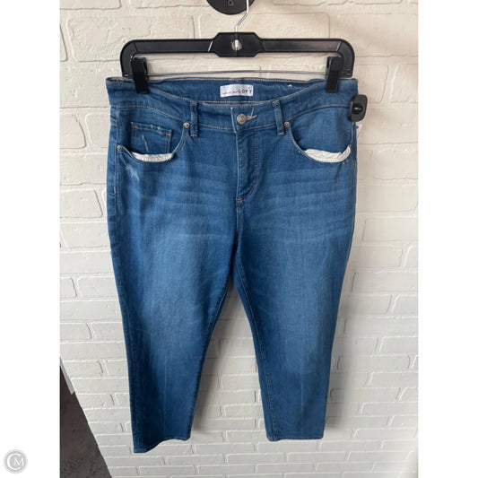 Jeans Straight By Loft In Blue Denim, Size: 6